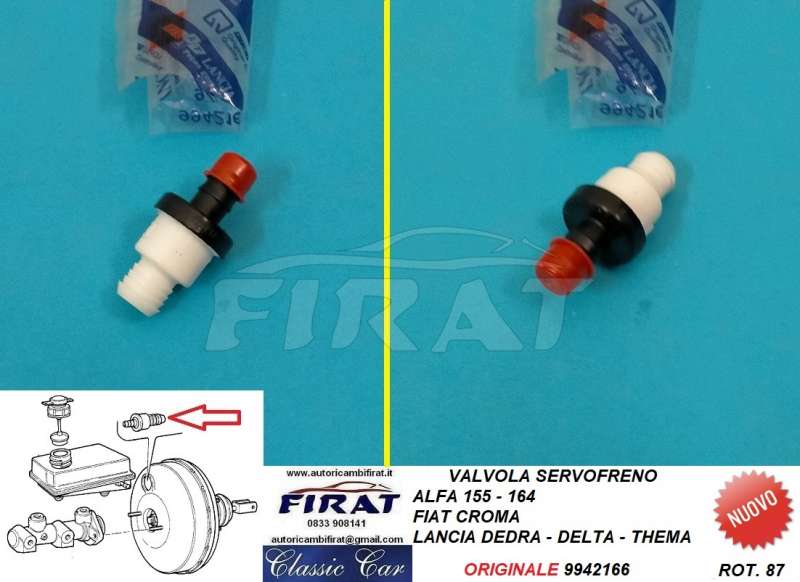 VALVOLA SERVOFRENO ALFA 164 FIAT CROMA LANCIA THEMA (9942166)